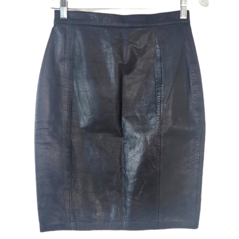 Leather pencil skirt Vintage Paris Sport